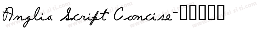 Anglia Script Concise字体转换